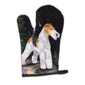Starry Night Fox Terrier Oven Mitt Heat Resistant Thick Oven Mitt for Hot Pans and Oven, Kitchen Mitt Protect Hands, Cooking Baking Glove