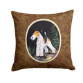 Starry Night Fox Terrier Decorative Throw Pillow 14x14 Indoor Outdoor Accent Cushion, Fabric Cover with Insert for Sofa, Bed, Porch & Living Room