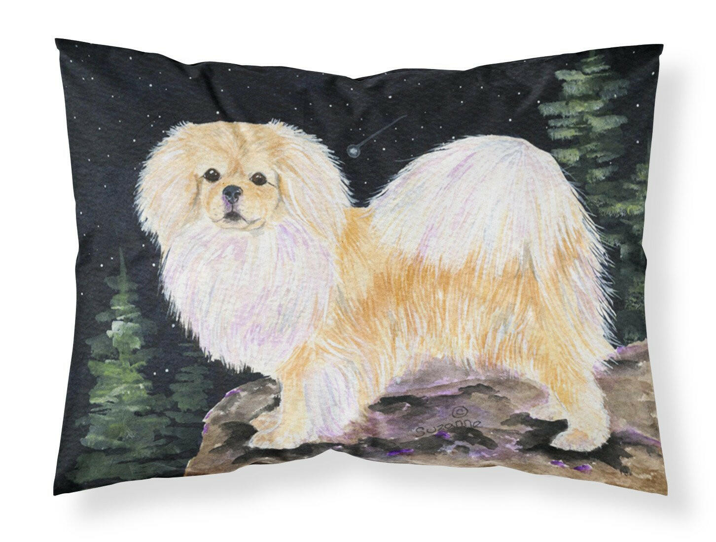 Starry Night Tibetan Spaniel Standard Pillowcase Lightweight Super Soft Easy Care Decorative Artwork Pillowcase, Standard