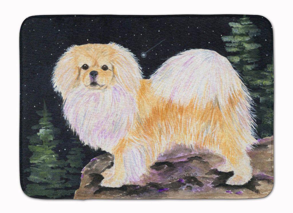 Starry Night Tibetan Spaniel Memory Foam Kitchen Mat Machine Washable Anti-Fatigue Cushion Comfort Bath or Kitchen Rug