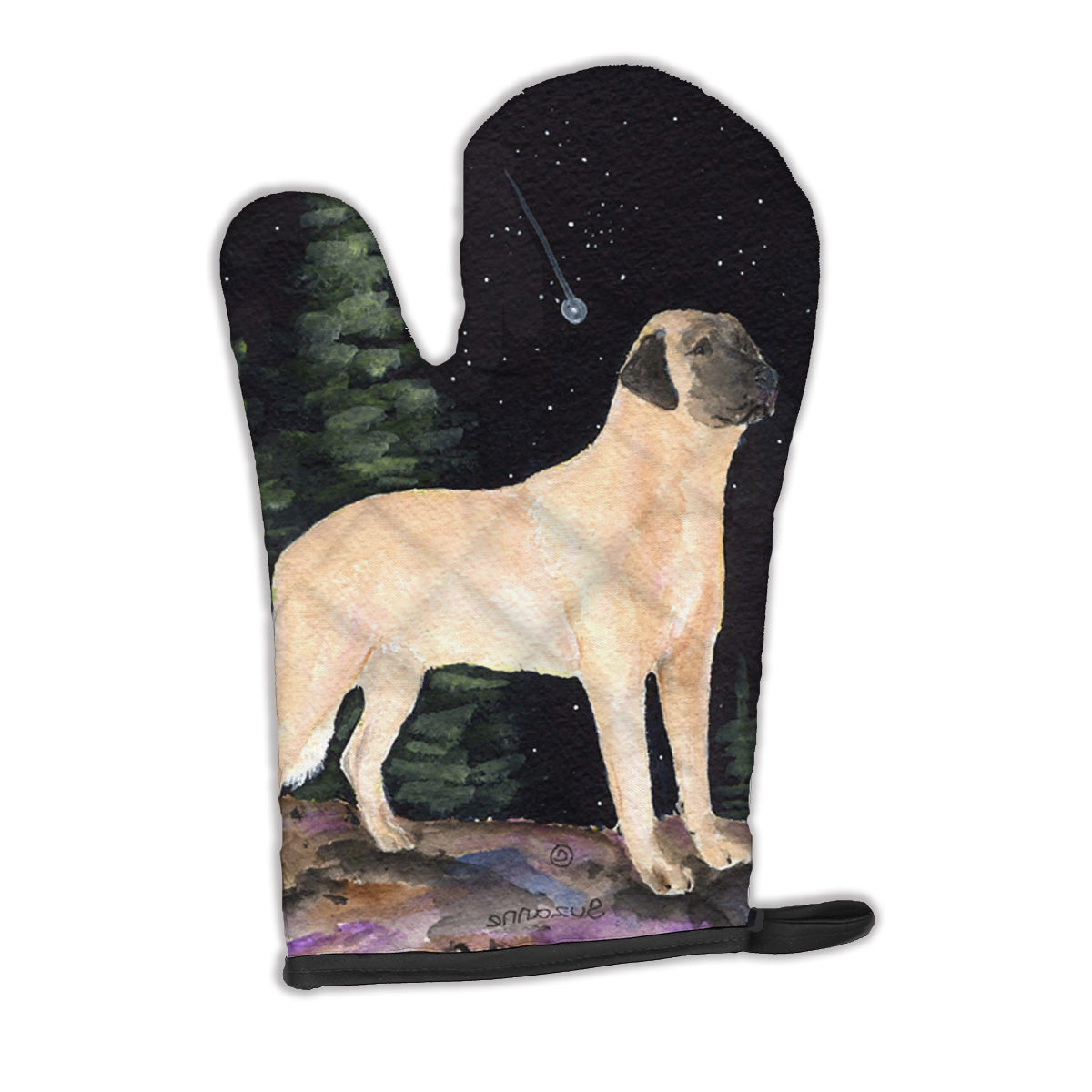 Starry Night Anatolian Shepherd Oven Mitt Heat Resistant Thick Oven Mitt for Hot Pans and Oven, Kitchen Mitt Protect Hands, Cooking Baking Glove