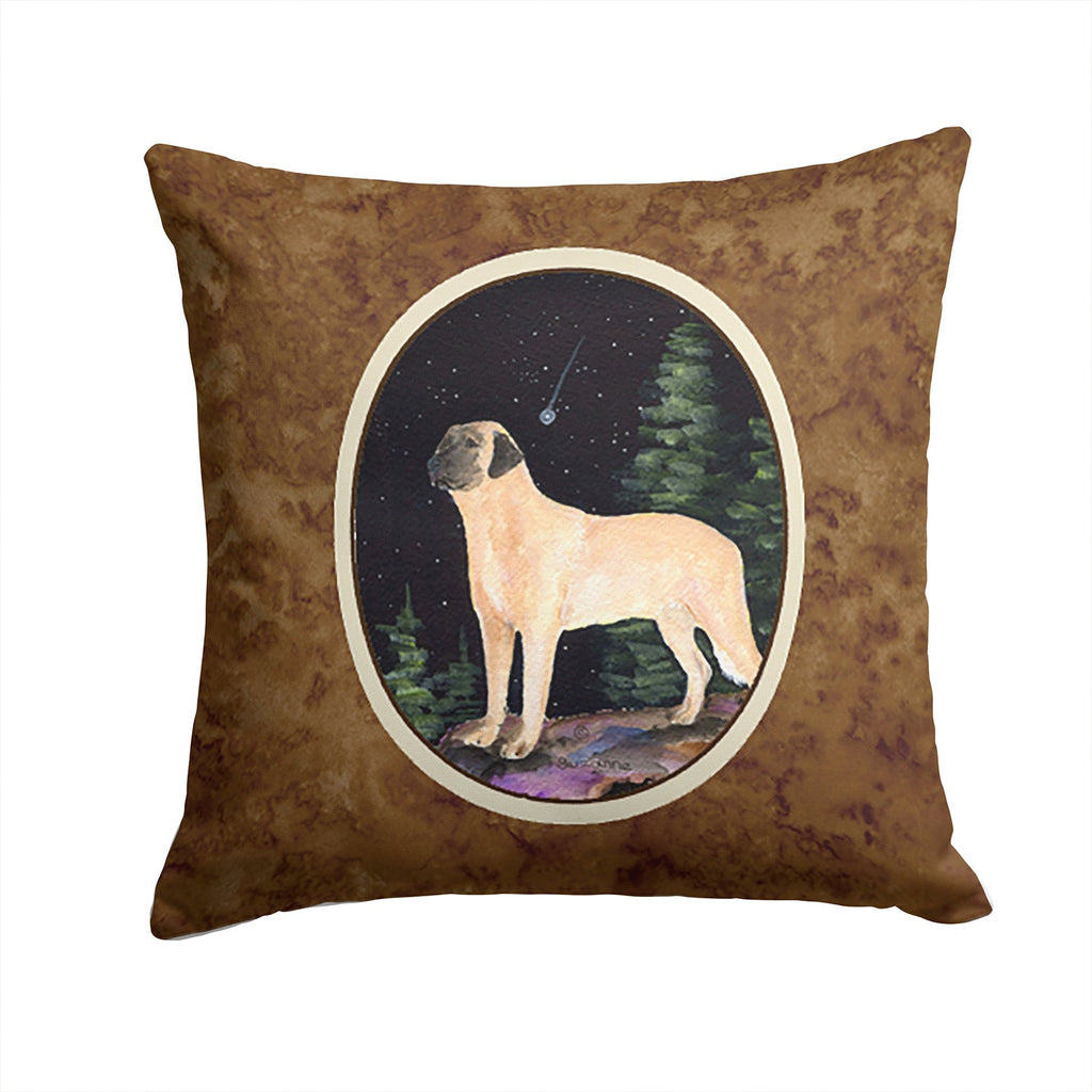 Starry Night Anatolian Shepherd Decorative Throw Pillow 14x14 Indoor Outdoor Accent Cushion, Fabric Cover with Insert for Sofa, Bed, Porch & Living Room