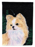 Starry Night Chihuahua House Flag 28x40 Porch Sleeve Pole Decorative Outside Yard Banner Artwork Wall Hanging, Polyester