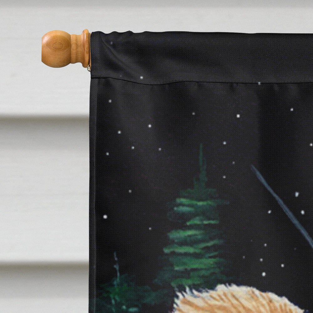 Starry Night Chihuahua House Flag 28x40 Porch Sleeve Pole Decorative Outside Yard Banner Artwork Wall Hanging, Polyester