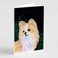 Starry Night Chihuahua Greeting Cards Pack of 8 Blank Cards with Envelopes Whimsical A7 Size 5x7