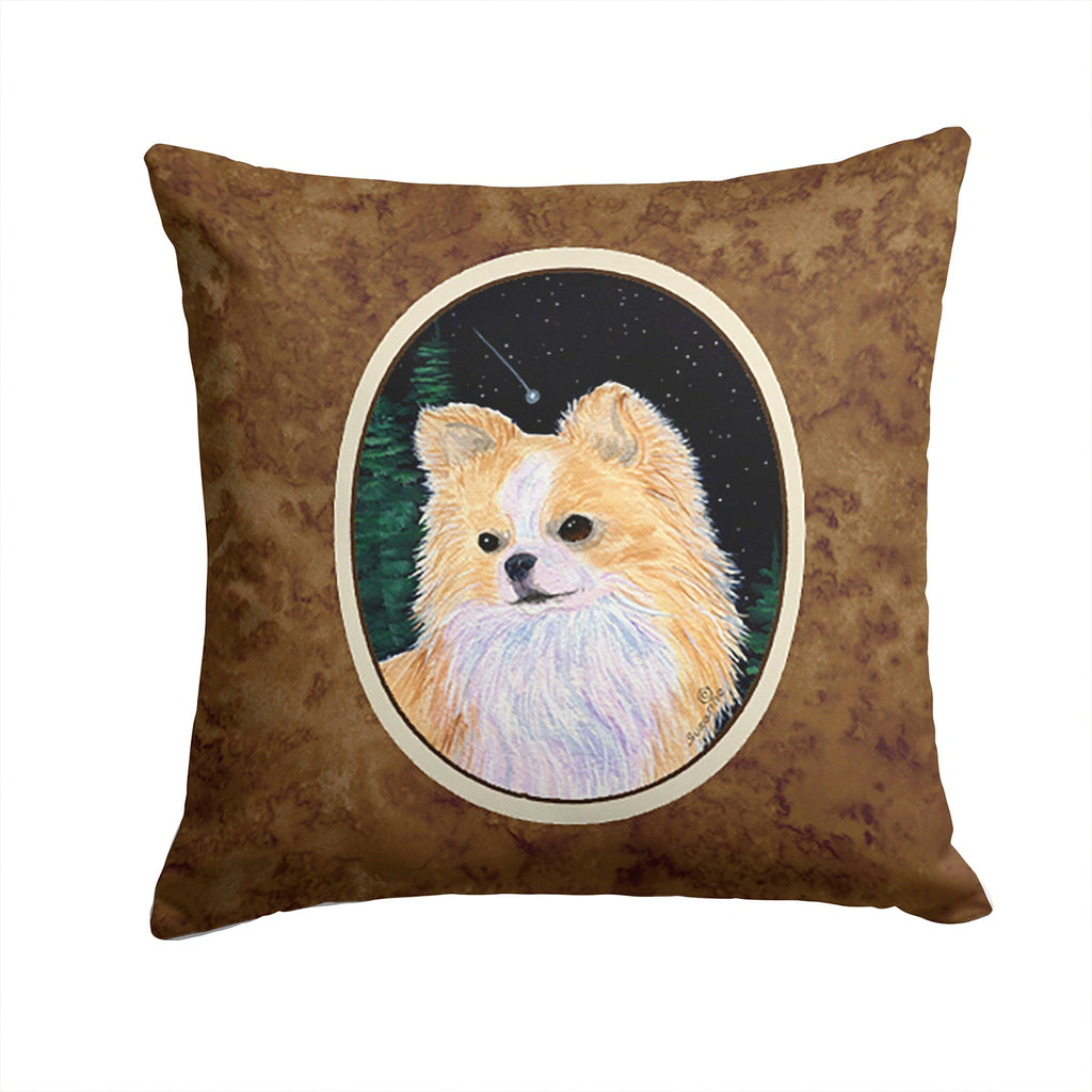 Starry Night Chihuahua Decorative Throw Pillow 14x14 Indoor Outdoor Accent Cushion, Fabric Cover with Insert for Sofa, Bed, Porch & Living Room