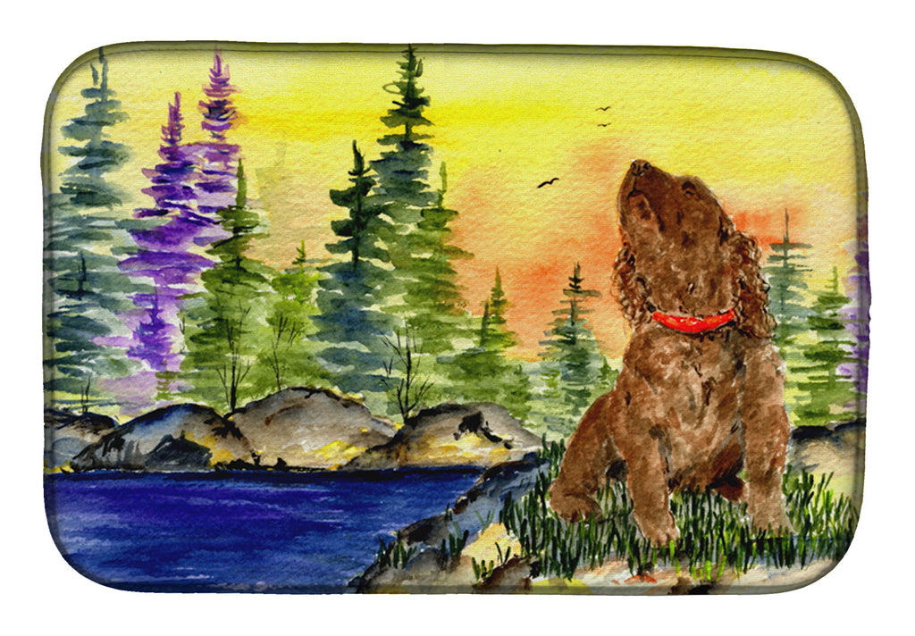 American Water Spaniel Dish Drying Mat Absorbent Dish Drying Mat Pad for Kitchen Counter Dish Drainer Mat for Countertop, 14 x 21", Multicolor