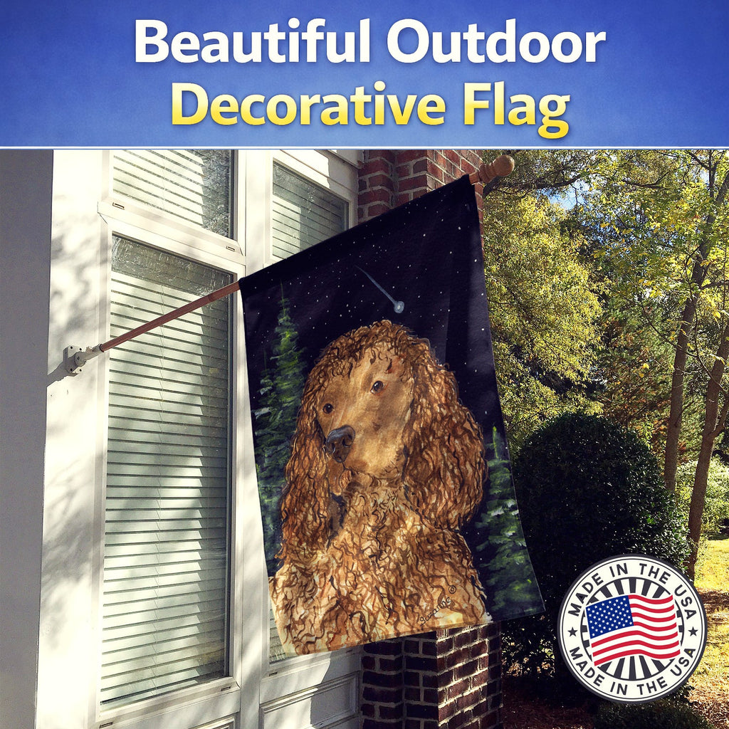 American Water Spaniel House Flag 28x40 Porch Sleeve Pole Decorative Outside Yard Banner Artwork Wall Hanging, Polyester