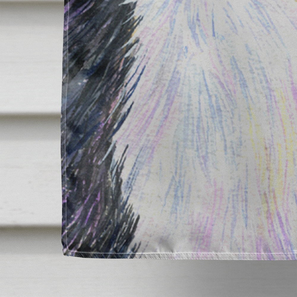 Starry Night Bernese Mountain Dog House Flag 28x40 Porch Sleeve Pole Decorative Outside Yard Banner Artwork Wall Hanging, Polyester