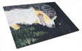 Starry Night Bernese Mountain Dog Cutting Board Tempered Glass Kitchen Cutting Surface, Heat Resistant Chopping, Non-Slip Feet, Food Prep & Serving