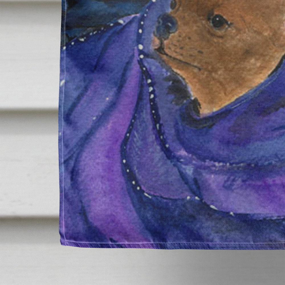Starry Night Chihuahua House Flag 28x40 Porch Sleeve Pole Decorative Outside Yard Banner Artwork Wall Hanging, Polyester