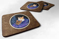 Starry Night Chihuahua Foam Coasters Set of 4 Cup Coasters for Indoor Outdoor, Tabletop Protection, Anti Slip, Mouse pad Material