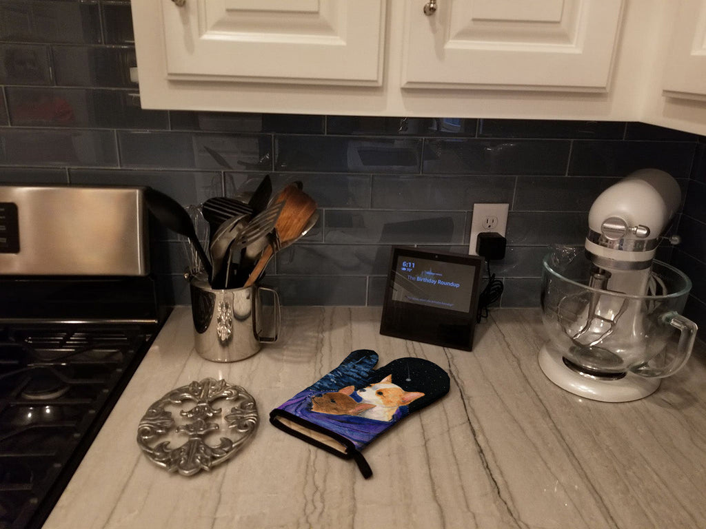 Starry Night Chihuahua Oven Mitt Heat Resistant Thick Oven Mitt for Hot Pans and Oven, Kitchen Mitt Protect Hands, Cooking Baking Glove