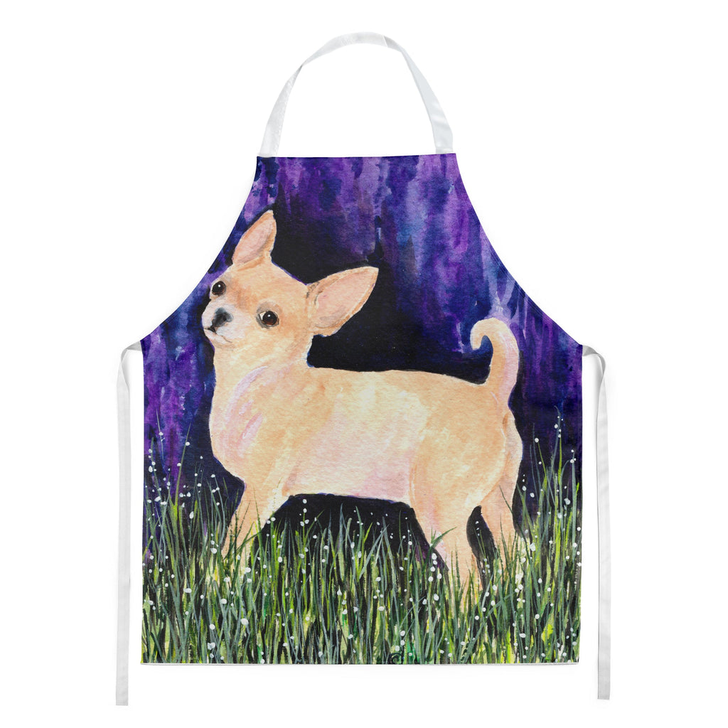 Starry Night Chihuahua Apron Cooking Kitchen Server Baking Crafts Gardening for Adult Women Men, Unisex, Large, Multicolor