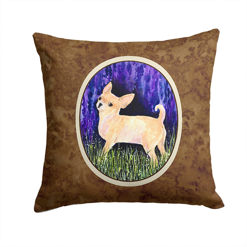 Starry Night Chihuahua Decorative Throw Pillow 14x14 Indoor Outdoor Accent Cushion, Fabric Cover with Insert for Sofa, Bed, Porch & Living Room