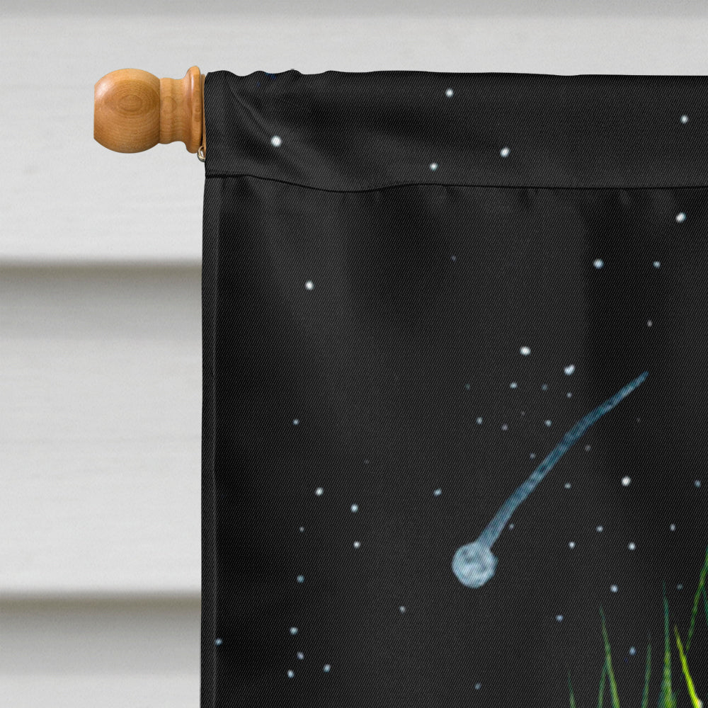 Starry Night Chihuahua House Flag 28x40 Porch Sleeve Pole Decorative Outside Yard Banner Artwork Wall Hanging, Polyester