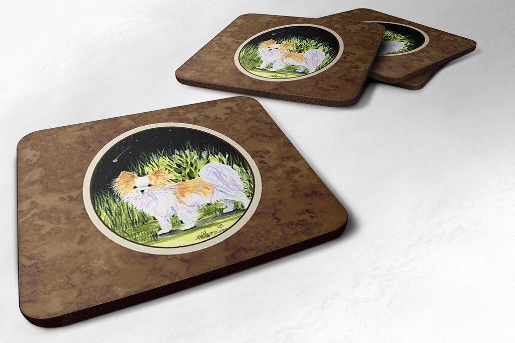 Starry Night Chihuahua Foam Coasters Set of 4 Cup Coasters for Indoor Outdoor, Tabletop Protection, Anti Slip, Mouse pad Material