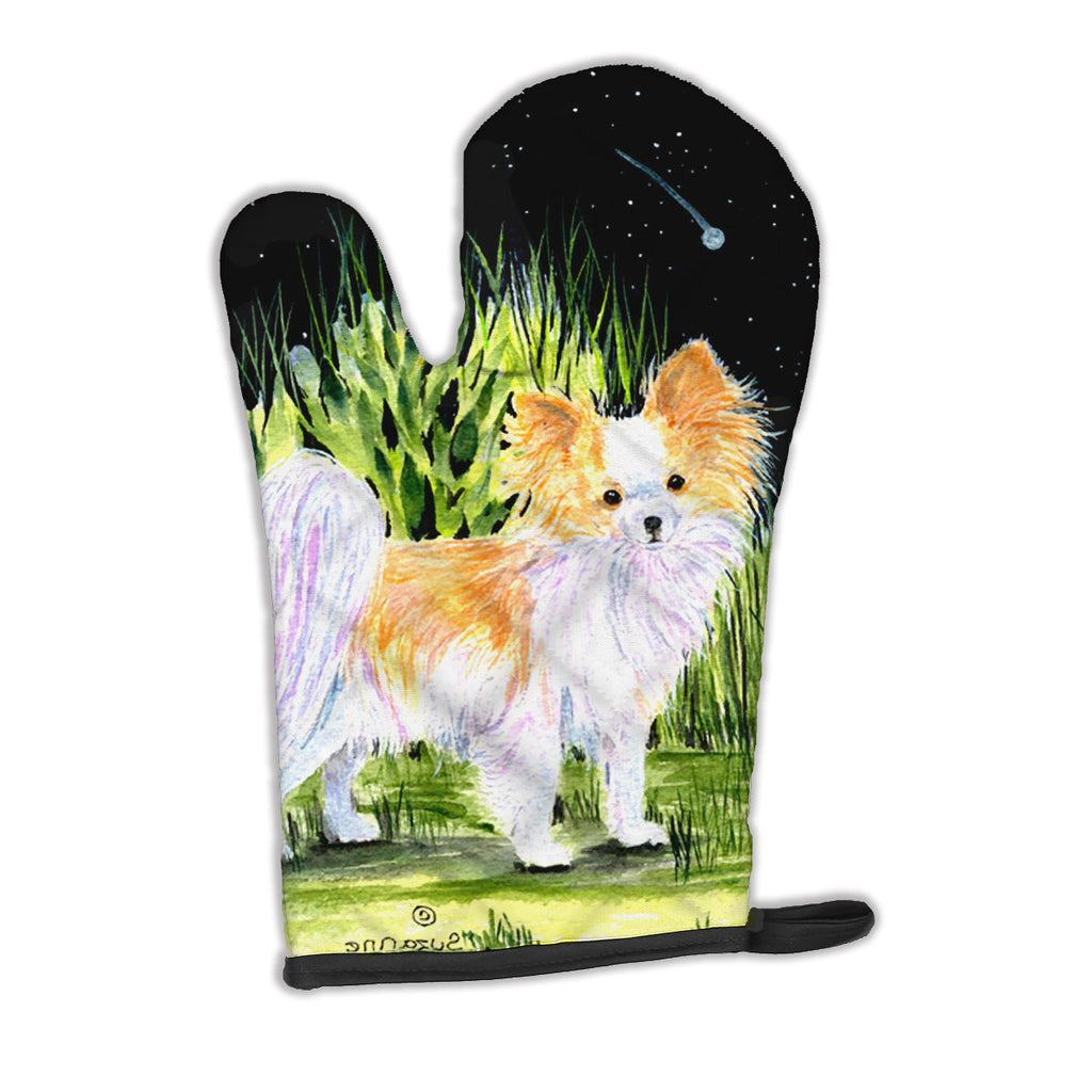 Starry Night Chihuahua Oven Mitt Heat Resistant Thick Oven Mitt for Hot Pans and Oven, Kitchen Mitt Protect Hands, Cooking Baking Glove