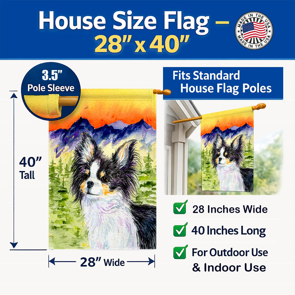 Chihuahua House Flag 28x40 Porch Sleeve Pole Decorative Outside Yard Banner Artwork Wall Hanging, Polyester