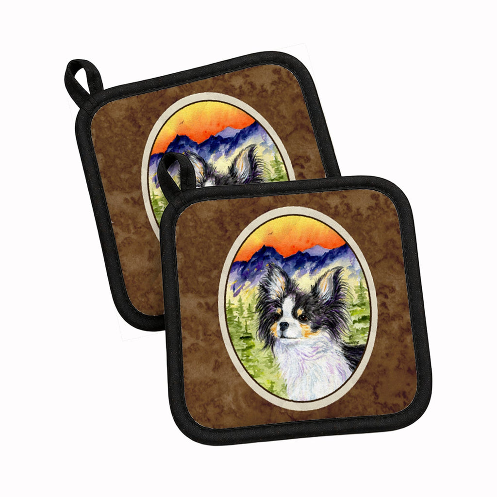 Chihuahua Pot Holder Set of 2 Heat Resistant Quilted Hot Pads 7.5 x 7.5 Inch, Insulated Kitchen Trivets for Cooking & Baking