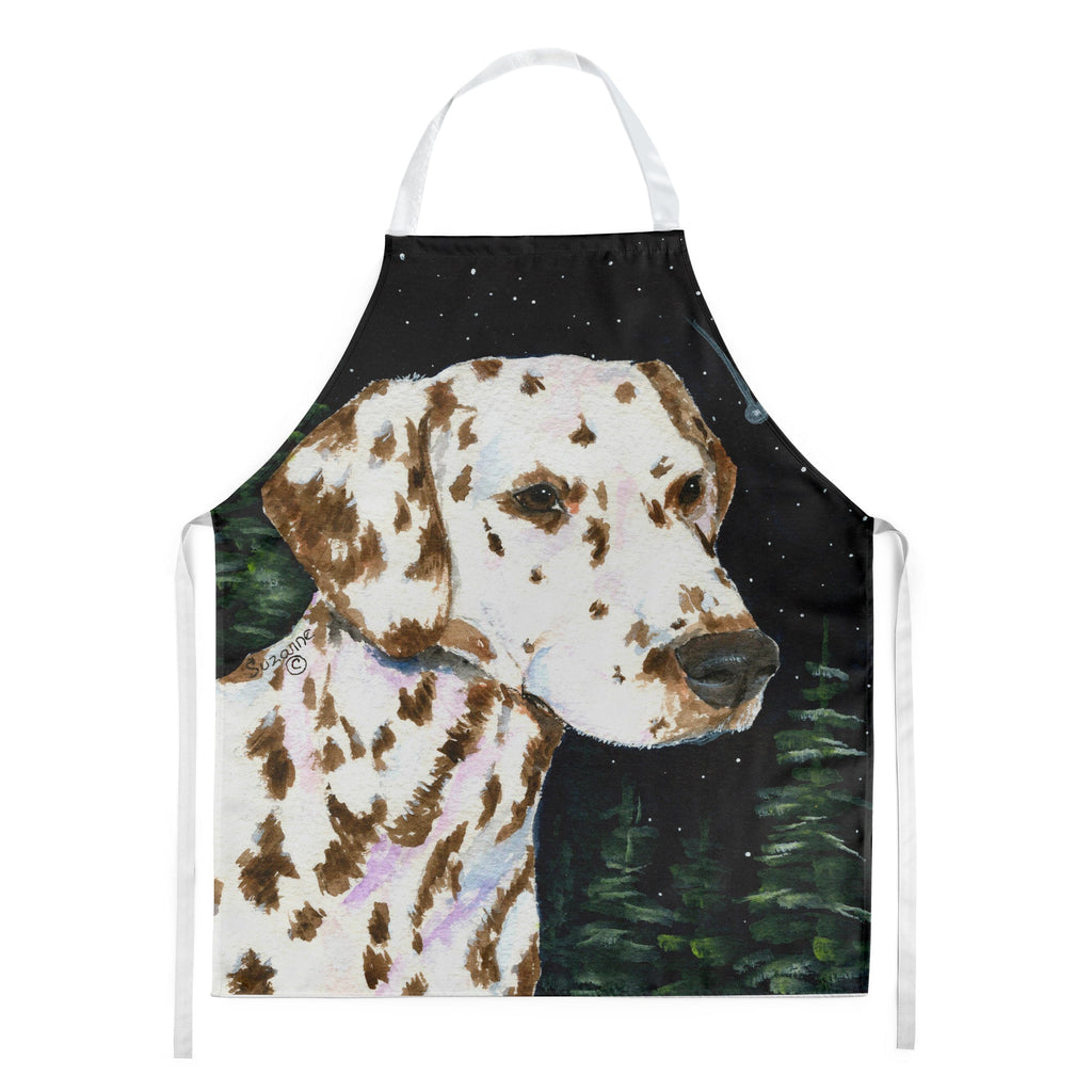 Starry Night Dalmatian Apron Cooking Kitchen Server Baking Crafts Gardening for Adult Women Men, Unisex, Large, Multicolor