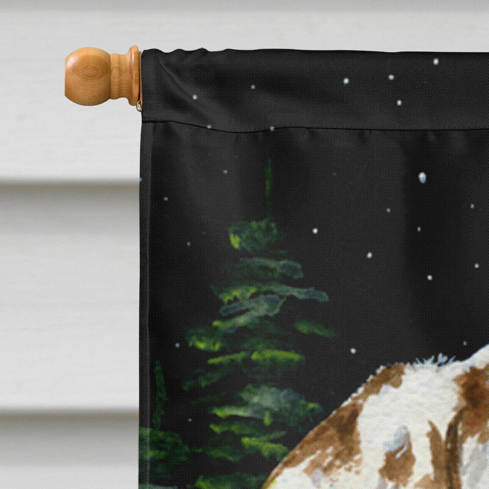 Starry Night Dalmatian House Flag 28x40 Porch Sleeve Pole Decorative Outside Yard Banner Artwork Wall Hanging, Polyester