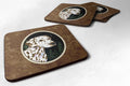 Starry Night Dalmatian Foam Coasters Set of 4 Cup Coasters for Indoor Outdoor, Tabletop Protection, Anti Slip, Mouse pad Material