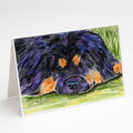 Tibetan Mastiff Greeting Cards Pack of 8 Blank Cards with Envelopes Whimsical A7 Size 5x7