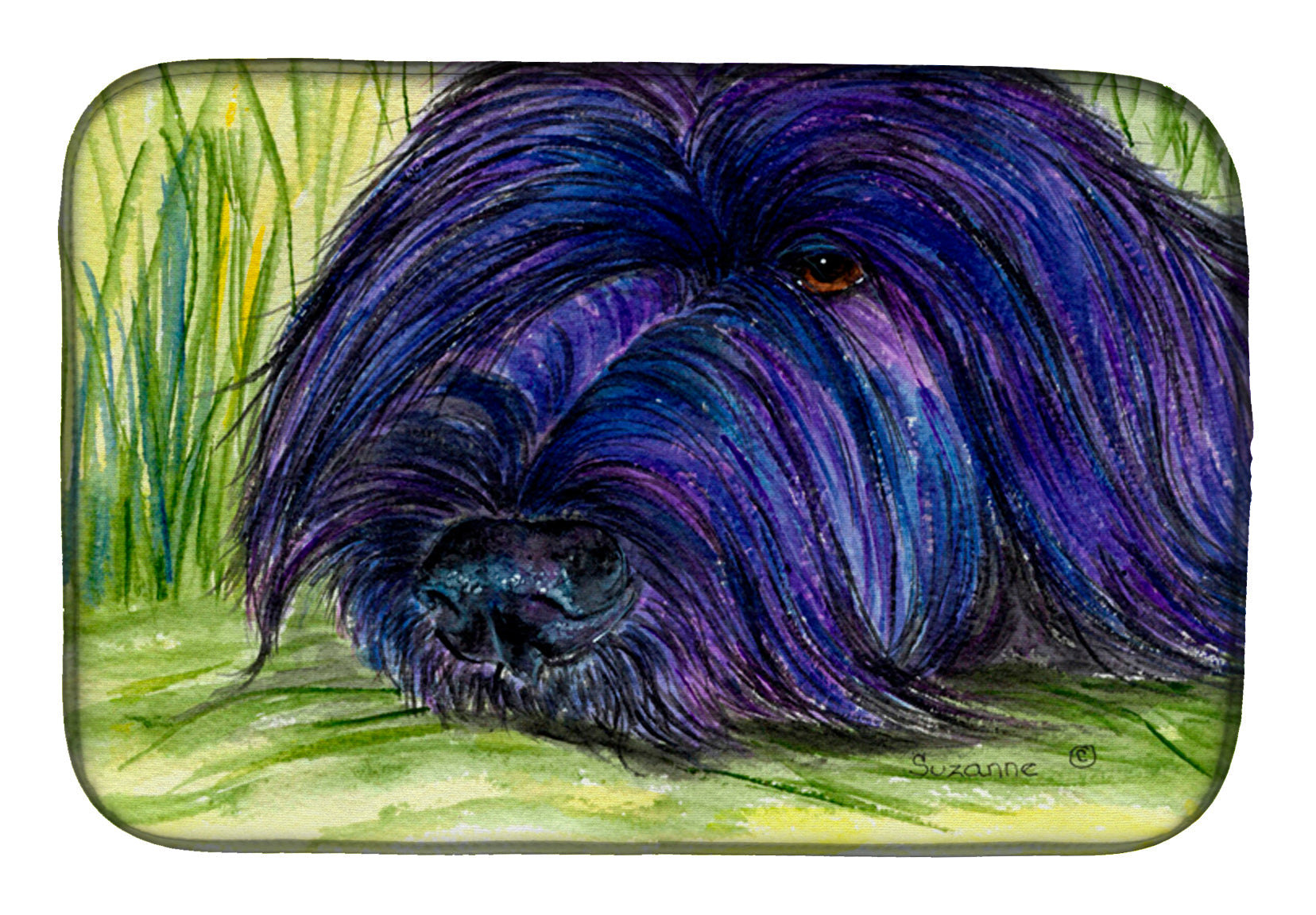Briard Dish Drying Mat Absorbent Dish Drying Mat Pad for Kitchen Counter Dish Drainer Mat for Countertop, 14 x 21", Multicolor