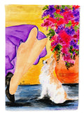 Lady with her Chihuahua House Flag 28x40 Porch Sleeve Pole Decorative Outside Yard Banner Artwork Wall Hanging, Polyester