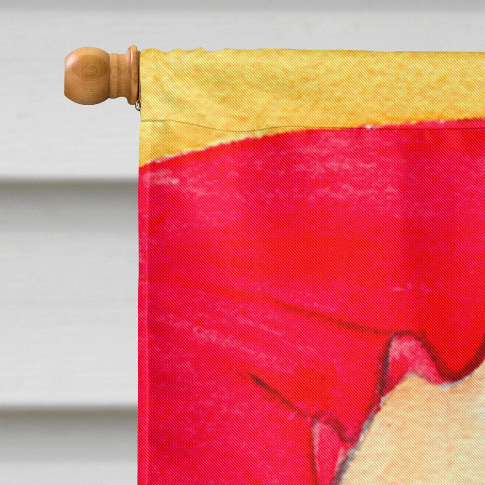 Lady with her Yorkie House Flag 28x40 Porch Sleeve Pole Decorative Outside Yard Banner Artwork Wall Hanging, Polyester