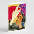 Lady with her Yorkie Greeting Cards Pack of 8 Blank Cards with Envelopes Whimsical A7 Size 5x7