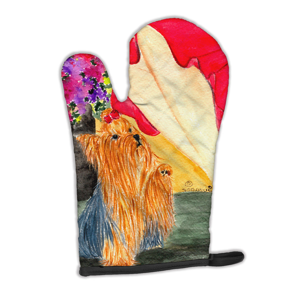Lady with her Yorkie Oven Mitt Heat Resistant Thick Oven Mitt for Hot Pans and Oven, Kitchen Mitt Protect Hands, Cooking Baking Glove