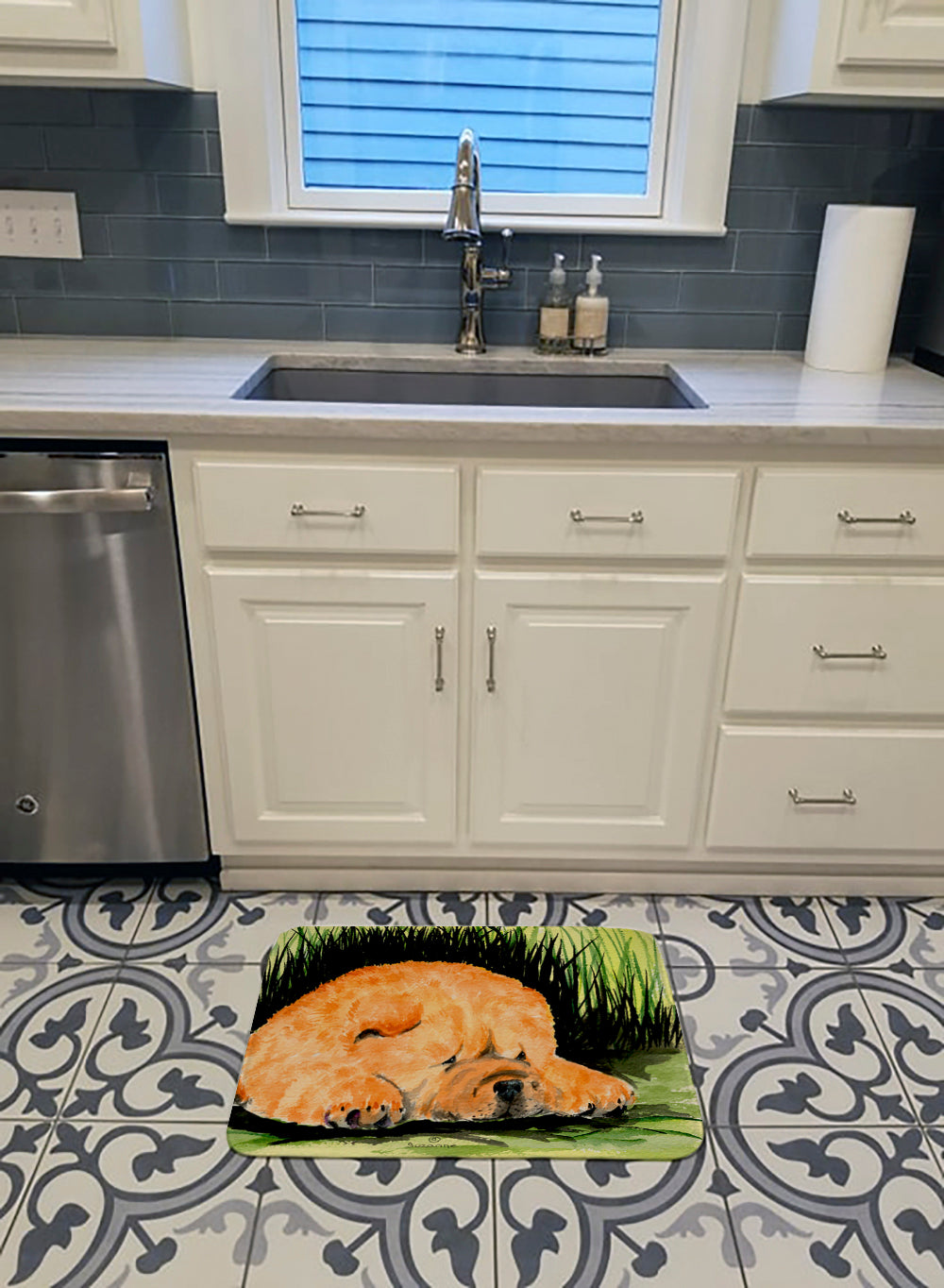 Chow Chow Memory Foam Kitchen Mat Machine Washable Anti-Fatigue Cushion Comfort Bath or Kitchen Rug