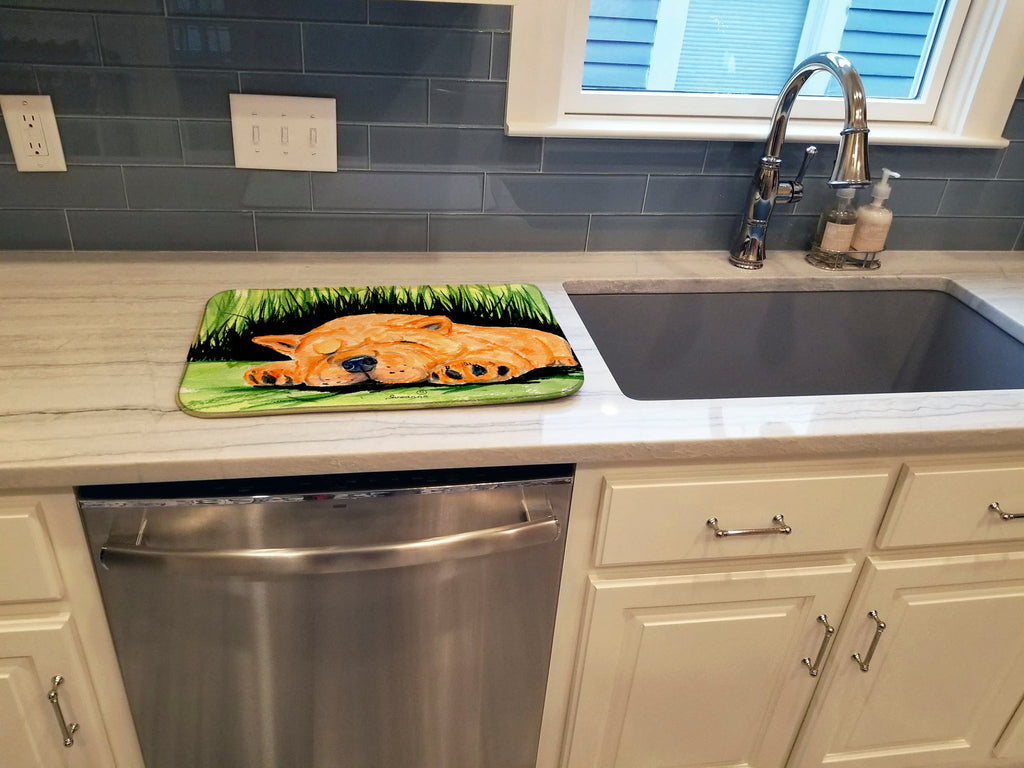 Chow Chow Dish Drying Mat Absorbent Dish Drying Mat Pad for Kitchen Counter Dish Drainer Mat for Countertop, 14 x 21", Multicolor