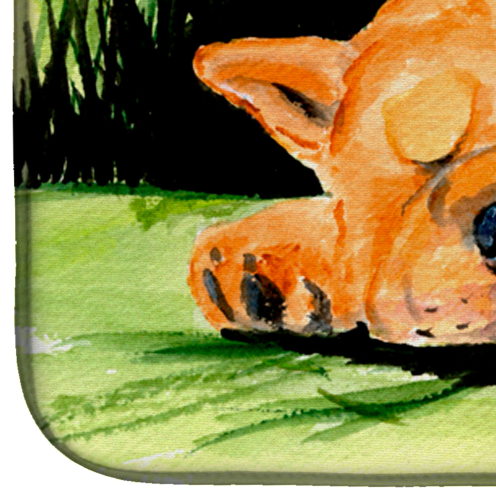 Chow Chow Dish Drying Mat Absorbent Dish Drying Mat Pad for Kitchen Counter Dish Drainer Mat for Countertop, 14 x 21", Multicolor