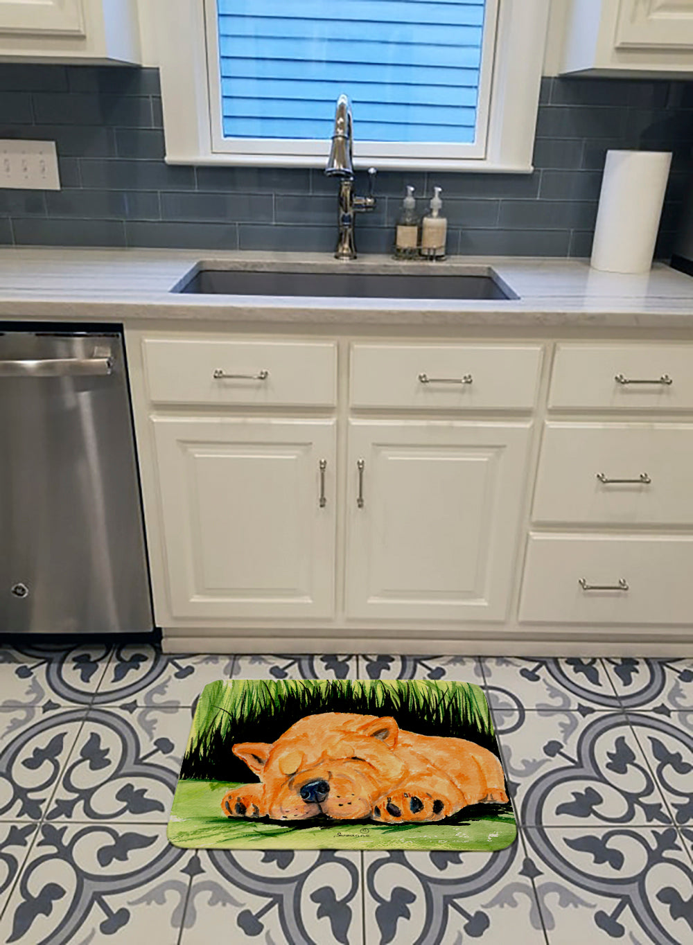 Chow Chow Memory Foam Kitchen Mat Machine Washable Anti-Fatigue Cushion Comfort Bath or Kitchen Rug