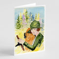 Lady driving with her Chow Chow Greeting Cards Pack of 8 Blank Cards with Envelopes Whimsical A7 Size 5x7