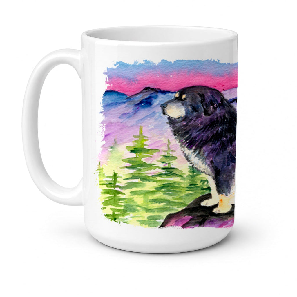 Tibetan Mastiff Ceramic Coffee Mug 15 oz Decorative Large C Handle Mug Cup for Tea, Cocoa Hot Chocolate