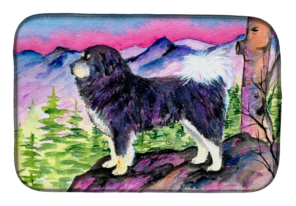 Tibetan Mastiff Dish Drying Mat Absorbent Dish Drying Mat Pad for Kitchen Counter Dish Drainer Mat for Countertop, 14 x 21", Multicolor