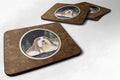 Starry Night Bearded Collie Foam Coasters Set of 4 Cup Coasters for Indoor Outdoor, Tabletop Protection, Anti Slip, Mouse pad Material