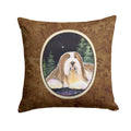 Starry Night Bearded Collie Decorative Throw Pillow 14x14 Indoor Outdoor Accent Cushion, Fabric Cover with Insert for Sofa, Bed, Porch & Living Room