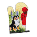 Little Girl with her Bernese Mountain Dog Oven Mitt Heat Resistant Thick Oven Mitt for Hot Pans and Oven, Kitchen Mitt Protect Hands, Cooking Baking Glove