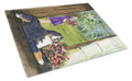 Little Girl with her Bernese Mountain Dog Cutting Board Tempered Glass Kitchen Cutting Surface, Heat Resistant Chopping, Non-Slip Feet, Food Prep & Serving