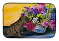 French Bulldog Dish Drying Mat Absorbent Dish Drying Mat Pad for Kitchen Counter Dish Drainer Mat for Countertop, 14 x 21", Multicolor
