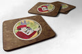 Lady driving with her Shih Tzu Foam Coasters Set of 4 Cup Coasters for Indoor Outdoor, Tabletop Protection, Anti Slip, Mouse pad Material