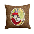 Lady driving with her Shih Tzu Decorative Throw Pillow 14x14 Indoor Outdoor Accent Cushion, Fabric Cover with Insert for Sofa, Bed, Porch & Living Room