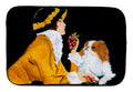Lady with her Japanese Chin Dish Drying Mat Absorbent Dish Drying Mat Pad for Kitchen Counter Dish Drainer Mat for Countertop, 14 x 21", Multicolor