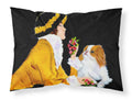 Lady with her Japanese Chin Standard Pillowcase Lightweight Super Soft Easy Care Decorative Artwork Pillowcase, Standard