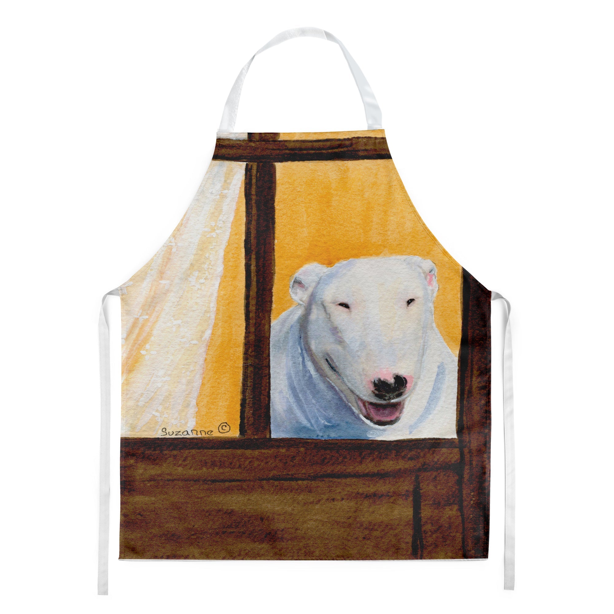 Bull Terrier Apron Cooking Kitchen Server Baking Crafts Gardening for Adult Women Men, Unisex, Large, Multicolor